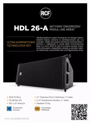 RCF HDL26-A Aktywny dwudrożny moduł Line Array - Zdjęcie 1