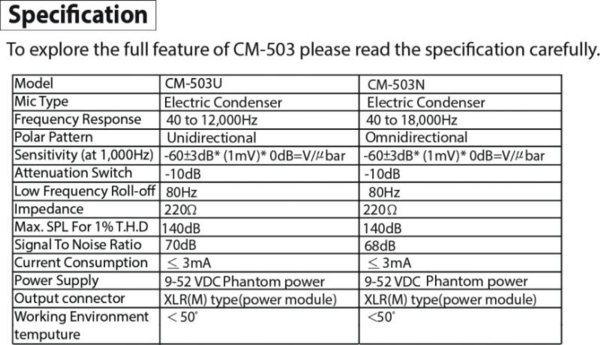 Zdjęcie 2 z 3, produktu Outlet JTS CM-503U