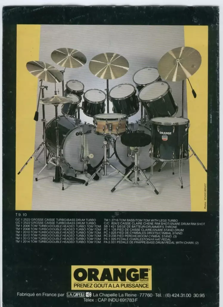 Orange drum kit
